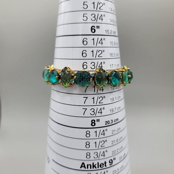 Joan Rivers Collection Turquoise Rhinestone Set - Picture 10 of 10